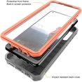 thumbnail image 3 of ArmadilloTek Vanguard Compatible with Samsung Galaxy A21 Case Military Grade Full-Body Rugged with Built-in Screen Protector and Kickstand - Orange A21 Orange Samsung Galaxy A21, 3 of 5