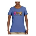 thumbnail image 3 of Peace Love Baseball Sports Womens Graphic T-Shirt, Light Blue, Large, 3 of 5