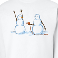 thumbnail image 3 of Inktastic Snowman Stickup with Hairdryer Adult Sweatshirt, 3 of 4