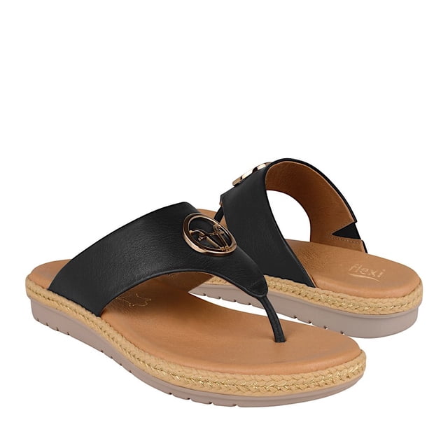 SANDALIAS DAMA FLEXI 100214 PIEL NEGRO Flexi 100214