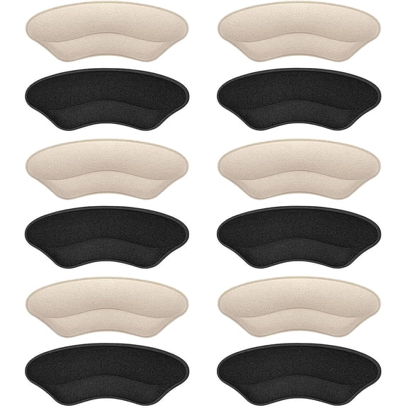 Heel Grips Liner,Heel Protectors for Shoes,Heel Cushions for Heel Pain Relief,Heel Pads for Shoes That are Too Big,Heel Lnserts for Womens, Mens (Black 20pairs)…