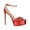 Red, variant on Women Open Square Toe Rhinestone Sandals Ankle Strap Platform Stiletto High Heels Bling Party Prom Shoes Size 10 Lavender