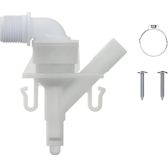 SEAFLO RV Toilet 90° Angled Water Inlet Valve Kit (SFRTK-017) - Fits All RV Toilets (SFRTPH-01-01, SFRTPH-01-02, SFRTPH-02-01) - Complete Kit with Screws, Clamp & Filter