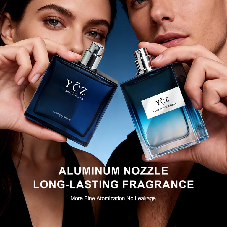 Perfume グッズセット Ycz Men's Cologne Gift Set, Oceanic and Woody Notes, 2-Bottle 1.7