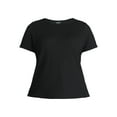 thumbnail image 5 of Terra & Sky Women's Plus Short Sleeve Pucker Knit Top, Sizes 0X-5X, 5 of 5