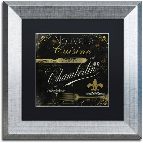 Trademark Fine Art "La Cuisine IV" Canvas Art by Color Bakery Black Matte, Silver Frame