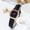 Gold Tone Case, Black Strap, Black Dial, variant on Women's Analog Quartz Watch, Small Square Dial with Brown Faux Leather Strap, Casual Minimalist Wristwatch for Ladies