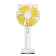 thumbnail image 2 of Kearding Ventilador de mano pequeño recargable por USB, dispositivo de refrigeración ajustable silencioso con luz LED, trabajo, estudio, oficina, mesita Electrodomésticos Blanco Kearding HA060745-01B, 2 of 6