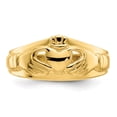 thumbnail image 5 of 14K Yellow Gold Ring Band Themed Polished Ladies Claddagh, 5 of 5