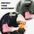 thumbnail image 4 of Pofeuu Dreamcatcher With Colorful Feathers Print 2 Pack PU Leather Kick Mat Back Seat Protector, Universal Car Seat Back Organizer, Waterproof Backseat Protector For Most Car, 4 of 8