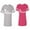 Men Heather / Women Pink, variant on Fashion Prince Princess Matching Couple Cotton Jerseys (Men Heather / Women Heather) (Men XL / Women XL)
