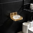 thumbnail image 6 of No Drill Wall Mounted Soap Dish Clear PET Soap Holder with Drainage for Bathroom Shower Kitchen, 6 of 6