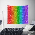thumbnail image 3 of Bingfone Polyester Fabric Tapestry Glitter Rainbow Wall Hanging Tapestry,Daily Decorative Tapestry for Bedroom Living Room Dorm 60L x 51W Inches, 3 of 7