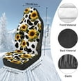 thumbnail image 7 of Uorisanigo Car Seat Covers for Front Seats – Premium Sunflower Cow Print Auto Seat Cover, 2 PCS Interior Accessories Covers for Car Truck Van SUV Seats Protection, 7 of 7