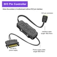 thumbnail image 3 of Computer Accessories ARGB Controller, 5V 3 Pin Power Supply for PC Fans, Chassis, Radiators, with Easy , Cool Lighting Modes, Extended Cable Design., 3 of 7
