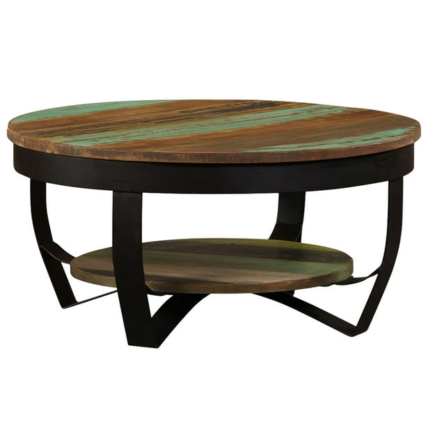 Mgaxyff Retro Style Coffee Table Solid, Solid Wood Retro Coffee Table
