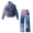 Blue Galaxy Starry Sky, variant on Polyester Spandex Women Lounge Sets 2 Piece Outfits for Autumn Neighborhood Walking Weekend, Soft Wide Leg Travel Track Suits, Ice Cream Pattern