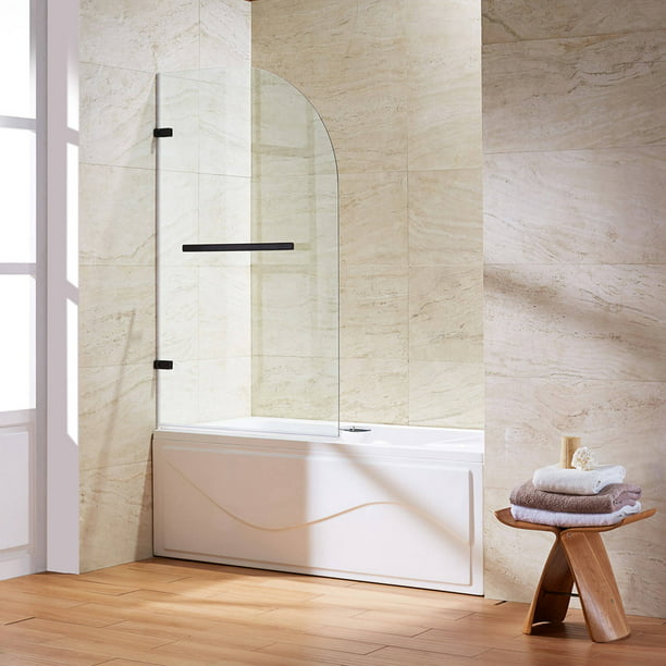 Vigo Orion Clear Curved Bathtub Door In, Curved Bathtub Shower Doors