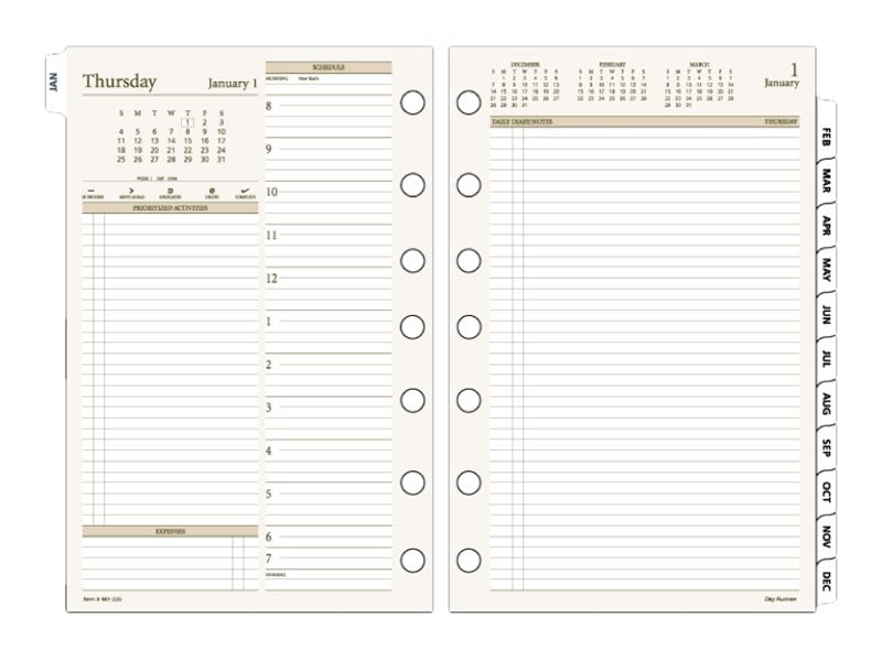 Day Runner Planner refill 2015 day to view 5.5 in x 8.5 in 7