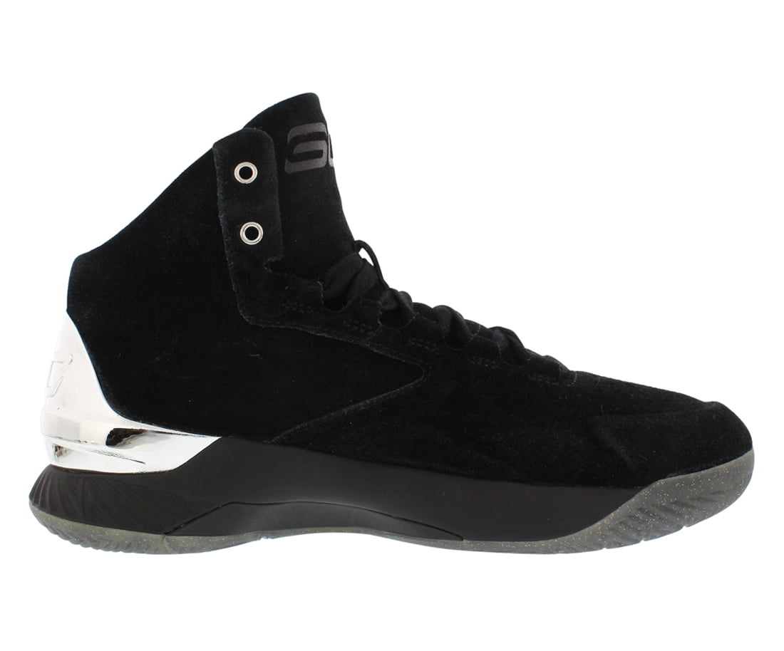 Curry 1 Lux Mid Suede 28cm カリー1 極美品 Mens Under Armour Curry 1 Lux Mid Suede Black Metallic