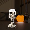 thumbnail image 4 of 100Fens Halloween Decorations The Don't Talk Skull Look Candlesticks Horror Tabletop Decorations Props Resin Ornaments Candle Stand Fall&nbsp;Decor, 4 of 6