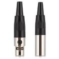 thumbnail image 1 of 1 par de pines de carcasa de cobre puro, conector MINI XLR de 3 núcleos, enchufe de soldadura de Cable de Audio DIY, 1 of 5