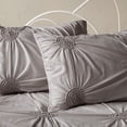 thumbnail image 2 of Noaman 6-Piece Reversible Daybed Cover Set, Twin Size, Dark Gray, Puckered Diamond Design with Tufting and Shams, 2 of 8