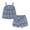Navy Blue, variant on LittleSpring 2-Piece Casual Outfit for Little Girls, Size 7-8 - Spaghetti Strap Tank Top and Shorts Set