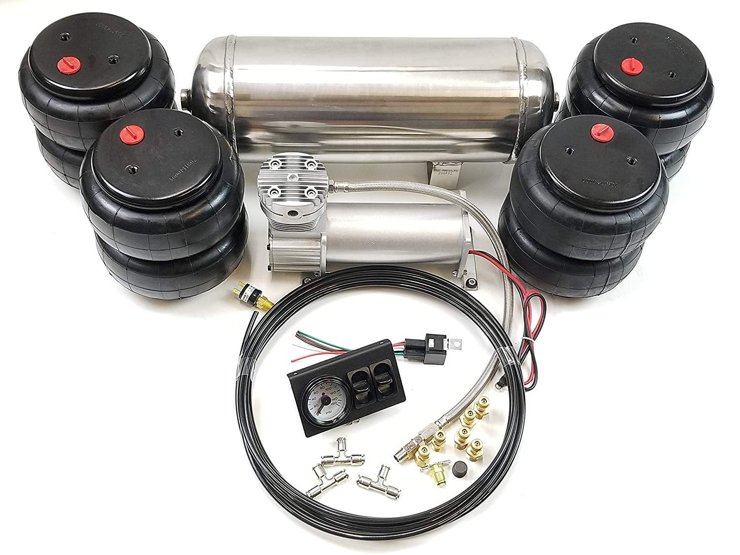 Universal 4 Corner Air Ride Suspension System Kit 2600 Series