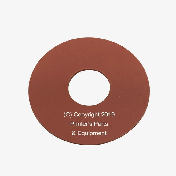 Flat Rubber Disc for Heidelberg 1 1/4 x 7/16 x 1/32 - 31.8 x 11.1 x 0.8mm Qty 50
