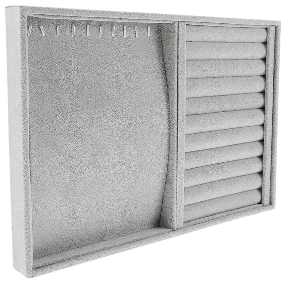 Jewelry Display Rack Multi-functional Jewelry Storage Holder Household Organizer Grey 35X24X3.2CM Storage 1Pcs