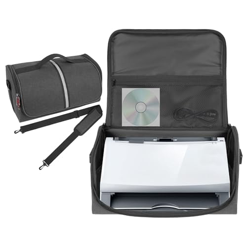 Estuche Kingshion para escáner de documentos y película, compatible con Fujitsu iX1400, iX1500, iX1600, Plustek, Fujitsu Fi Series, Brother y Raven (gris oscuro)