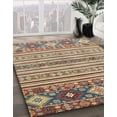thumbnail image 2 of Ahgly Company Indoor Square Abstract Chestnut Brown Oriental Area Rugs, 6' Square, 2 of 6