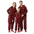 thumbnail image 6 of Joyfy Christmas Onesies for Women,Adult Fleece Plaid Hoodie Full Zipper Onesie Pajamas for Women,Holiday Pajamas for Women, 6 of 10