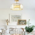 thumbnail image 6 of 15 Inch Semi-Flush Mounted Chandelier with Crystal Shade, 6 of 7