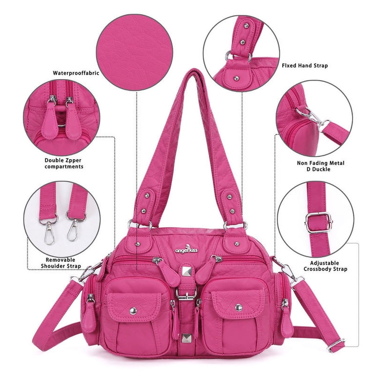 Angel Kiss Small Hobo Purses for Women Soft Vegan Leather  display picture 3