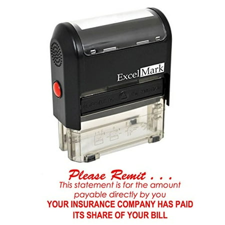 Balance Collection - PLEASE REMIT BALANCE - Self Inking Bill Collection Stamp in Red Ink