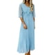 thumbnail image 1 of Vestido de Manga de Ruffle Polka Dot de la Mujer de la Gasa de Manga Corta Fluido Casual Verano Mini, 1 of 7