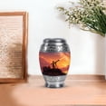 thumbnail image 7 of JAGASY Telescope Burial Small Urns for Ashes Keepsake, Dark Purple Urn for Ashes Adult Male, Orange Clouds Decorative Urns for Husband, Sunset Miniature Cremation Urn for Wife, (3 Inch), 7 of 7