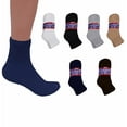 thumbnail image 3 of Women's 3 or 6 Pairs of Health Support Diabetic Ankle Circulatory Socks, Non-binding & Loose Fit (Navy/ 6 Pairs), 3 of 3