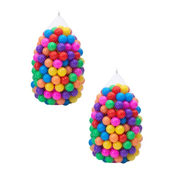 100Pcs Soft Ball PitBalls Colorful Ocean Pool Toys,Reusable Mini Balls with Storage Net Bag,Gift for Birthday Christmas,BallPit Play Tent,Pool Water Toys,Pool,Party Decoration