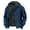 Blue, variant on Mens Warm Winter Jacket Large Sizes Jacket With Hood Zip Thermal Windproof Thick Hooded Jacket Clothes