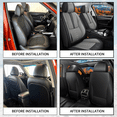 thumbnail image 3 of AOMSAZTO Seat Covers Fit for Ford EcoSport 2018-2024 2 Front Seat Covers Breathable 3D Lumbar Support Faux Leather Protector Car Seat Covers (Black & Grey), 3 of 7