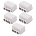 thumbnail image 2 of 5 uds bloques de terminales rápidos profesional 1 en 2 salida caja de conector de conexiones en línea de alta potencia de latón 1000V, 2 of 10