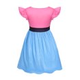 thumbnail image 3 of LILIYA Girls Halloween Flutter Sleeves Dress with Skeleton and Bow, Elegant Gown for Fall Festivities and Parties D, 3 of 6