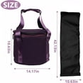 thumbnail image 2 of Crystal Singing Bowls Carrying Bag: 10 Inch Purple Thicken Dual Zipper Padded Bag with External Pocket, Protective Travel Carry Storage Bag for Bowl Parts (Purple, 12In), 2 of 8