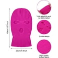 thumbnail image 4 of Ludlz Men Women 3-Holes Knitted Full Face Cover Ski Neck Gaiter, Winter Balaclava Warm Knit Beanie for Outdoor Sports, 4 of 8