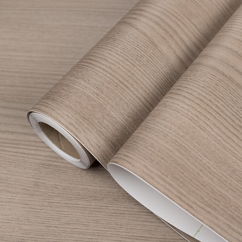 PVC Wood Grain Self Adhesive Wallpaper Peel and Stick Waterproof Vinyl Liner Removable Easy Install Rustic Wood Look Roll 23.62in*118/ 197in