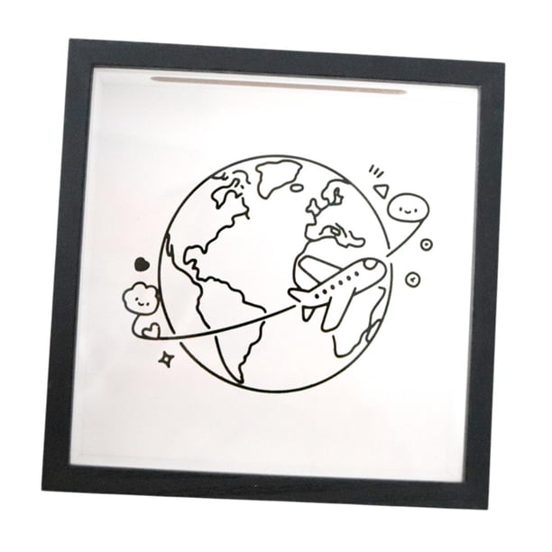 Caja de sombras para boletos Caja de recuerdos Práctica Multifuncional Compacta Carga superior 29 cm x 29 cm x 45 cm