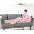 thumbnail image 2 of Catalonia Wearable TV Blanket with Sleeves Arms & Feet pockets for Adult Micro Plush Fleece Large Wrap Throw Robe 75 x 5, 2 of 7